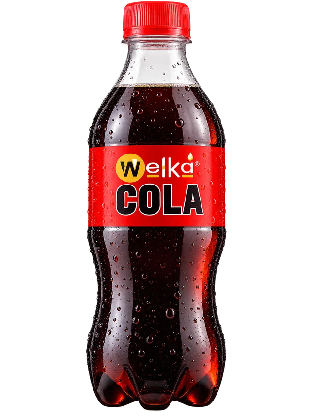 Supplied WELKA Cola bottle artwork