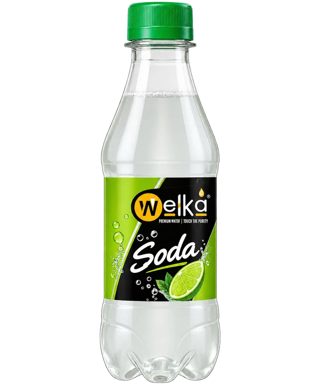 Supplied WELKA Green-label Soda bottle artwork