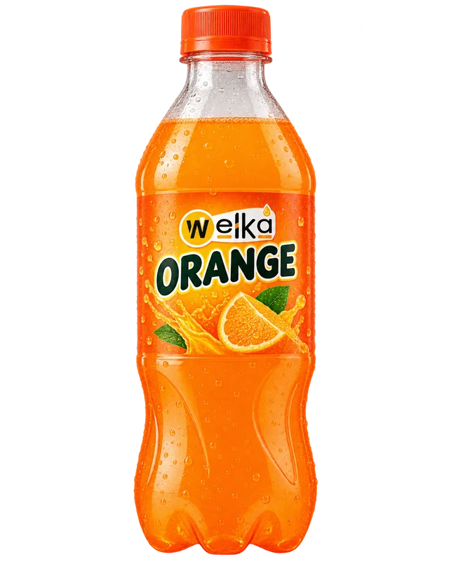 Supplied WELKA Orange bottle artwork